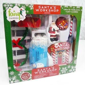 Arcadias Christmas Fairy Garden Kit Santas Workshop Snow Village Accessories New